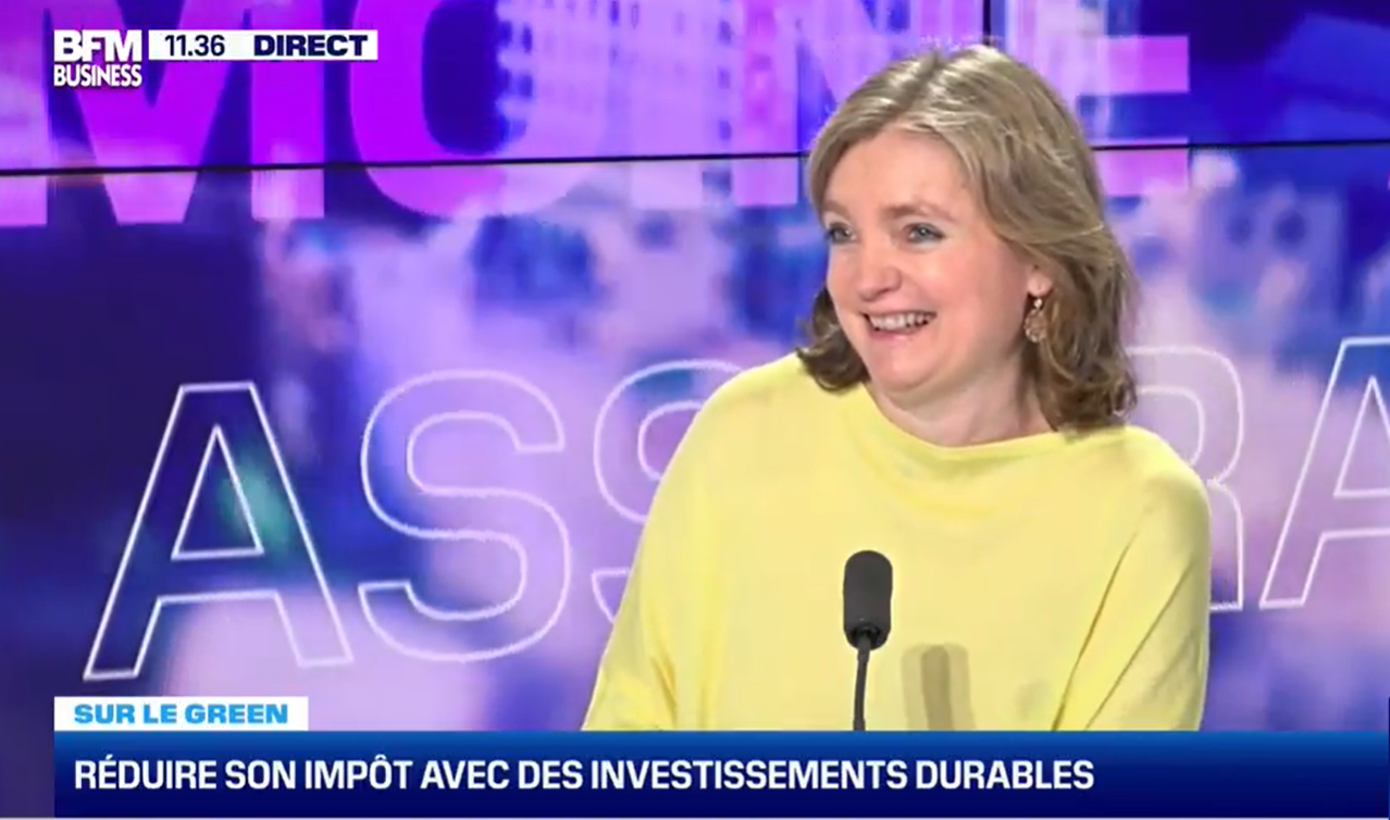 Pascale Baussant sur le plateau de BFM Business pour l'émission Sur le green 